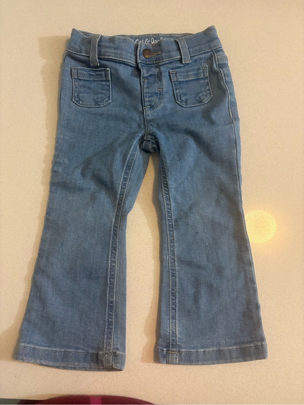 Cat & Jack Light Blue Kids flared Jeans - Denim Wash